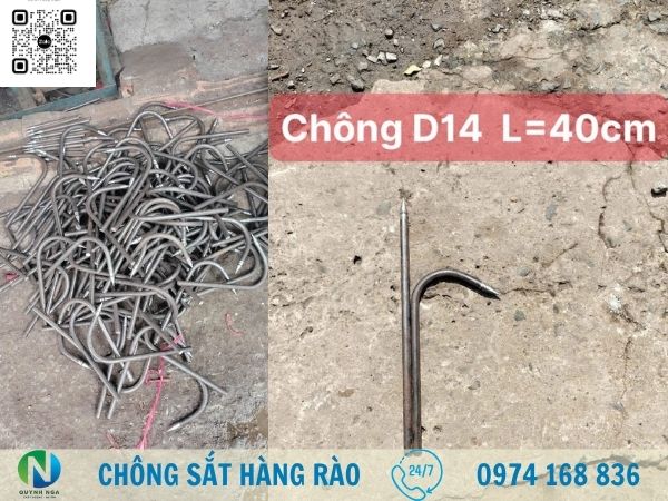 chông sắt hàng rào